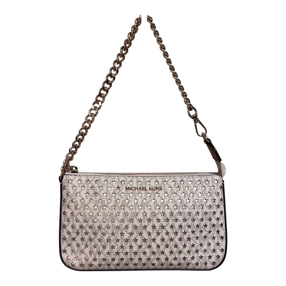 Michael Kors medium chain pouchette/clutch.
